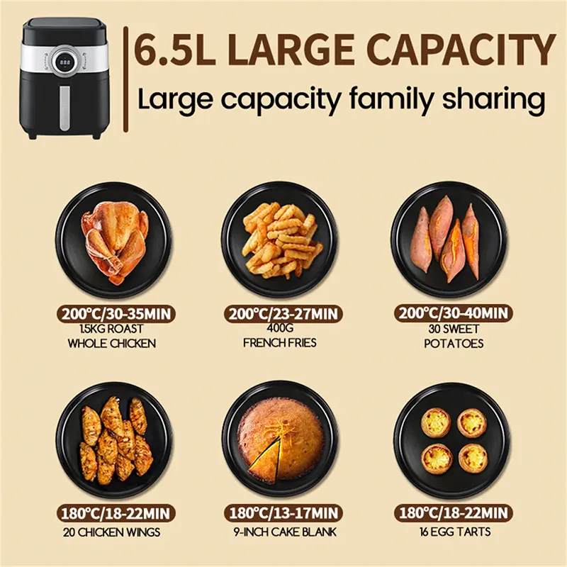 DSP 6.5L Air Fryer – KB2088 | Powerful & Healthy Oil-Free Cooking