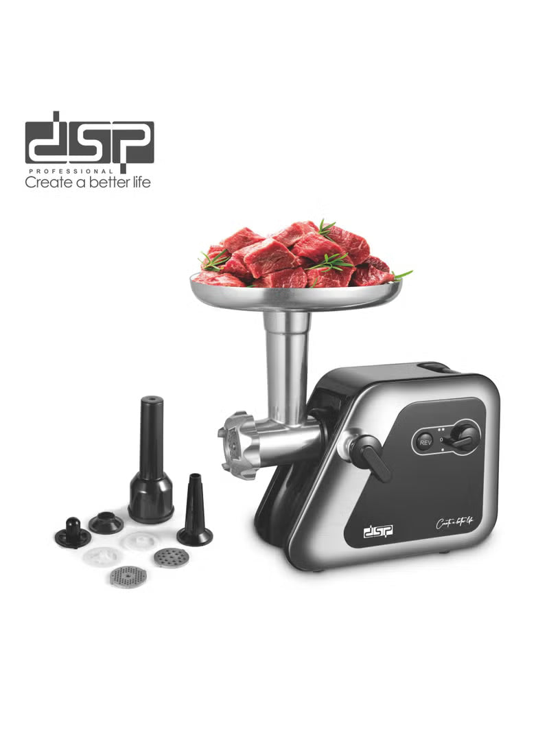 DSP Electric Meat Grinder, 600W, Stainless Steel, Sausage & Kibbe Maker – KM5014