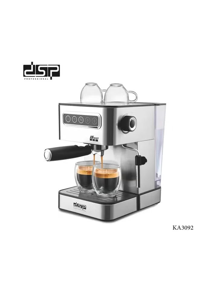 DSP Espresso Coffee Machine 850W Silver – KA3092
