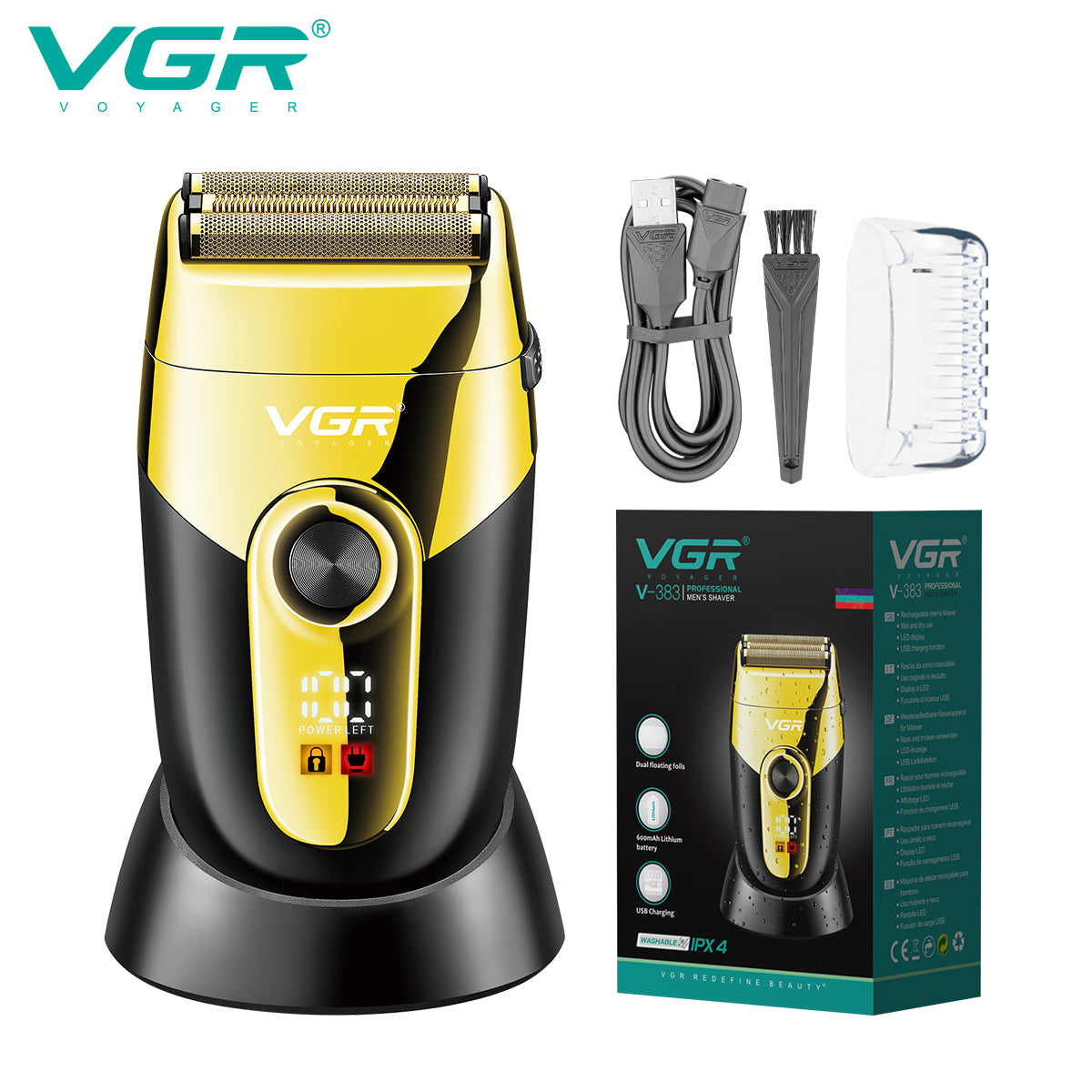 VGR V-383 Professional Hair Clipper for Men