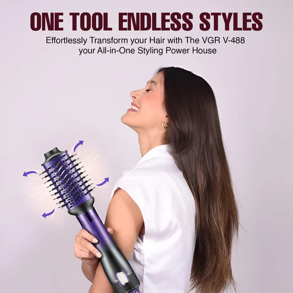 VGR V-488 Professional 8-in-1 Hot Air Brush