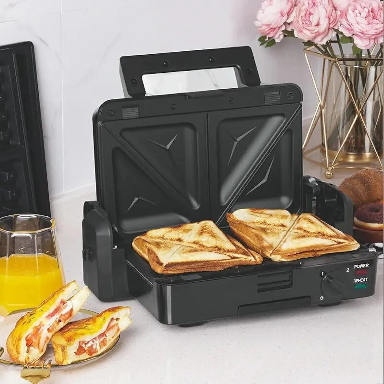 4-in-1 DSP Grill, Waffle, Sandwich & Flat Plate Maker – KC1171