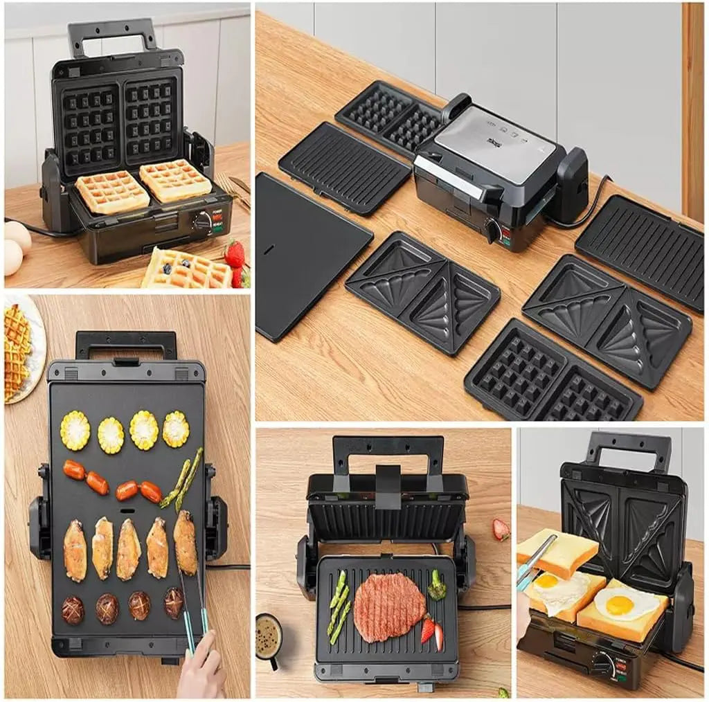 4-in-1 DSP Grill, Waffle, Sandwich & Flat Plate Maker – KC1171