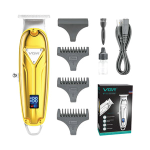 VGR V-062 Professional Cordless Hair Trimmer – Rechargeable LED Hair Clipper for Men