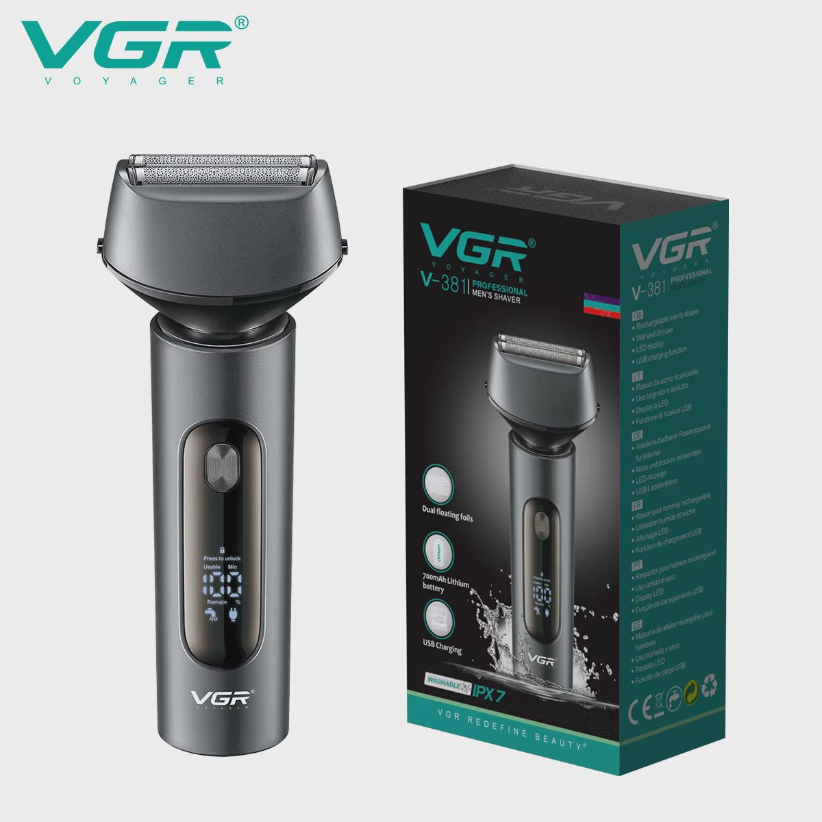 VGR V-381 Professional Beard Straightener