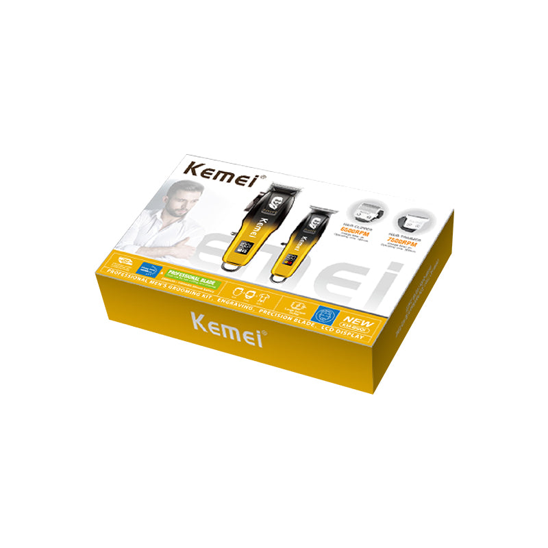 Kemei KM-8501 Professional Cordless Hair Clipper – Adjustable Lengths, Stainless Steel Blades, USB Rechargeable