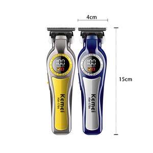 Kemei KM-1784 Professional Hair Clipper – USB Rechargeable with LCD Display and Adjustable Speeds