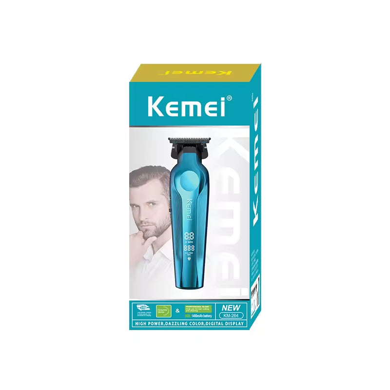 Kemei KM-264 Professional Hair Trimmer – Cordless, Multi-Functional Grooming Kit with Precision Blades and Attachments