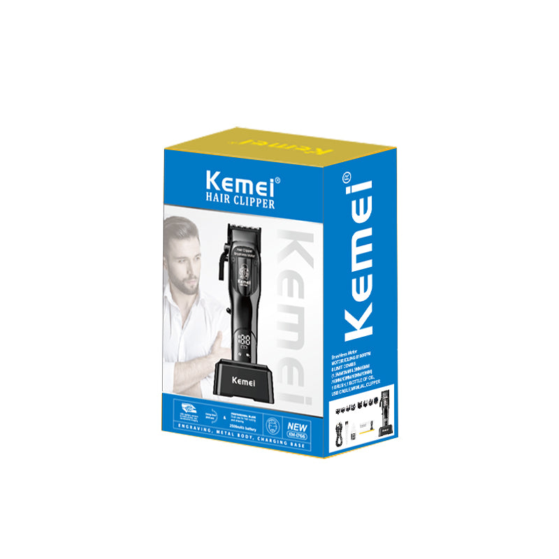 Kemei KM-1766 Professional Hair Clipper – Rechargeable USB Grooming Trimmer with LCD Display, 1500mAh Battery