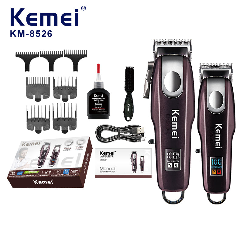 Kemei KM-8526 Professional Hair Clipper – 2000mAh Battery, Adjustable Lengths, Fast Charging, M