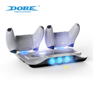 Cooling Fan & Dual Controller Charging Dock Station for PS5  DualSense Controller Console Game Accessories