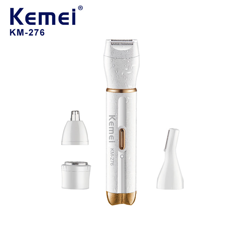 Kemei KM-276 Body Hair Removal - Waterproof IPX5 Rechargeable Nose & Ear Hair Remover