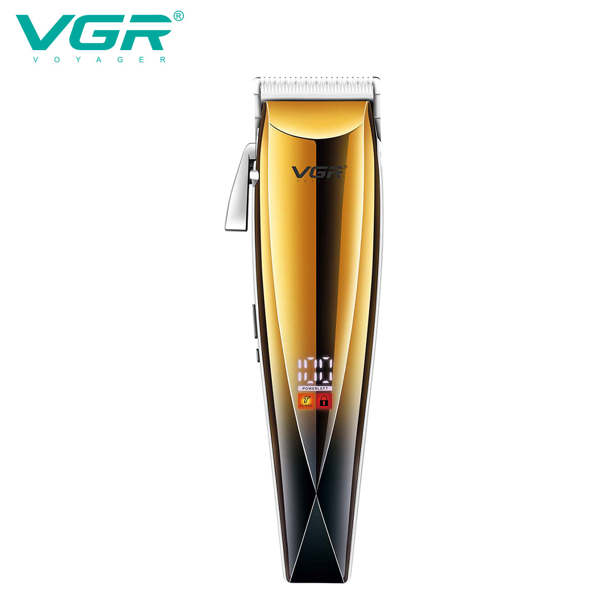 VGR V-115 Professional Hair Clipper – Cordless & Corded Trimmer with LED Display, Long Battery, Stainless Steel Blades