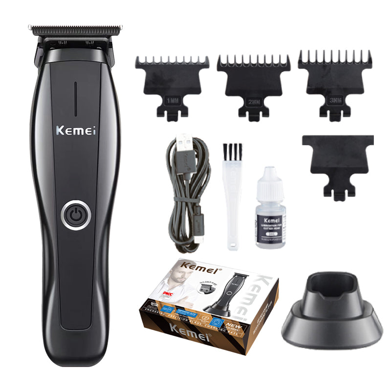 Kemei KM-2295 Professional Hair Trimmer – USB Rechargeable Electric Beard Clipper,
