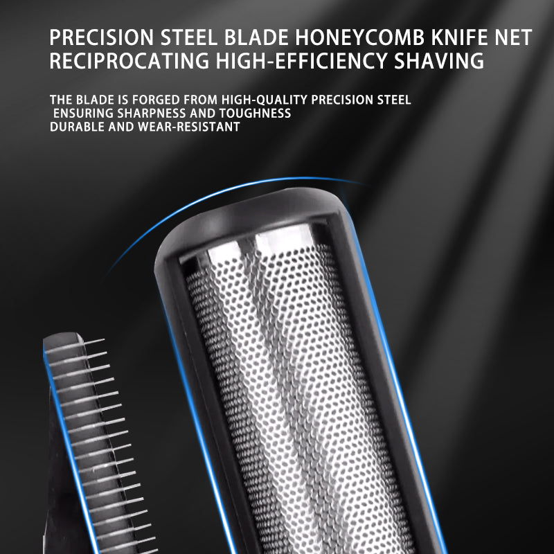 Kemei KM-C50 Electric Foil Shaver for Unisex– Twin Blade Rechargeable Shaver for Face & Body, Waterproof, Gold