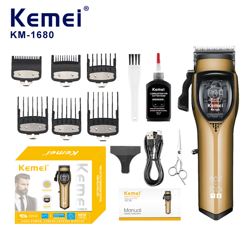 Kemei KM-1680 Electric Foil Shaver for Men – USB Rechargeable, Waterproof, Twin Blade, Travel & Home Use