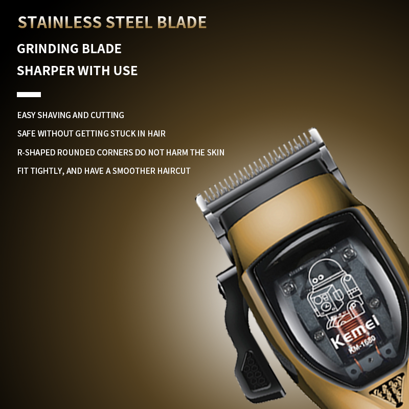 Kemei KM-1680 Electric Foil Shaver for Men – USB Rechargeable, Waterproof, Twin Blade, Travel & Home Use
