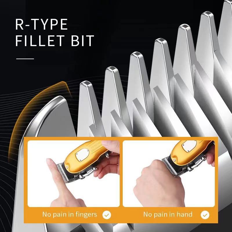 Kemei Golden Cordless KM-PG802 – Professional Hair Clipper for Men, USB Charging