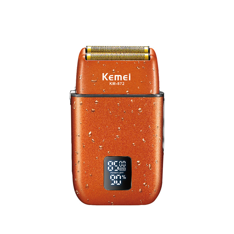 KEMEI KM-872 Rotary Shaver for Men – Twin Blade, 600mAh Battery, Compact Electric Face Razor
