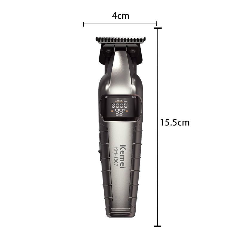 Kemei KM-1807 Professional Hair Clipper – 10W Rechargeable, Multiple Speeds & Adjustable Lengths