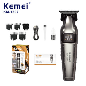 Kemei KM-1807 Professional Hair Clipper – 10W Rechargeable, Multiple Speeds & Adjustable Lengths