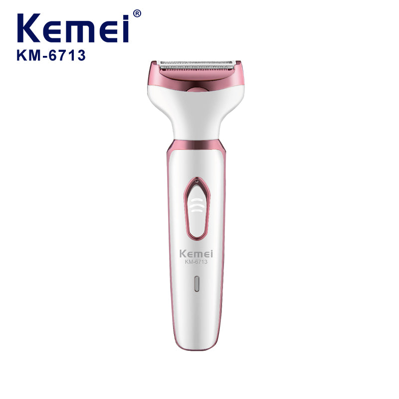 Kemei KM-6713 Women Epilator – Painless Multifunction Hair Remover, USB & Battery Powered