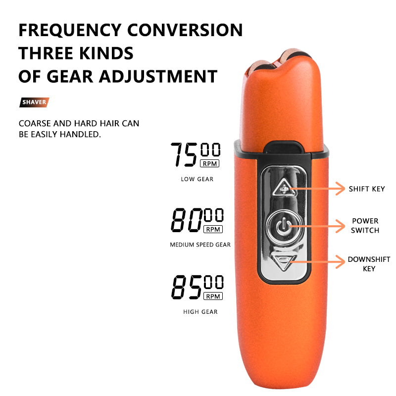 KEMEI KM-872 Rotary Shaver for Men – Twin Blade, 600mAh Battery, Compact Electric Face Razor