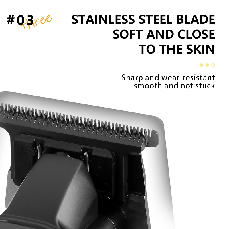 Kemei KM-1866 Professional Hair Clipper – Metal Body, LCD Display, Fast Charging, 1200mAh Battery, Adjustable Lengths