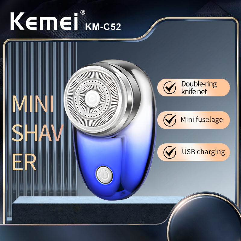 Kemei KM-C52 Men’s Electric Shaver – USB Rechargeable Twin Blade Razor for Face, Body & Underarm Grooming