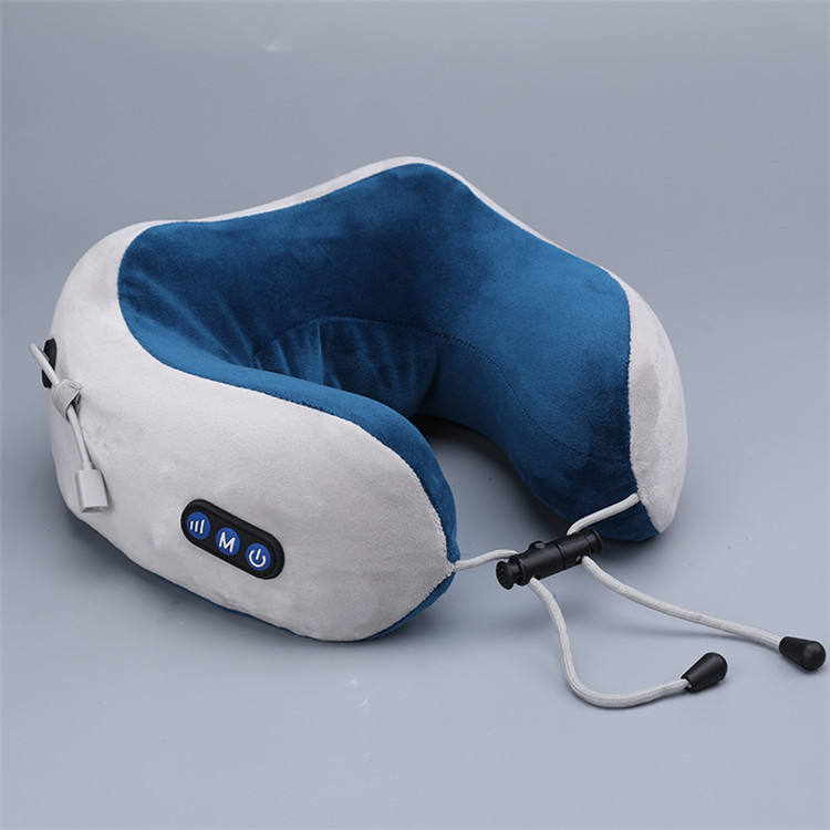 U-Shaped Neck Massage Pillow –Travel Neck Support with Heat & Vibration Massage