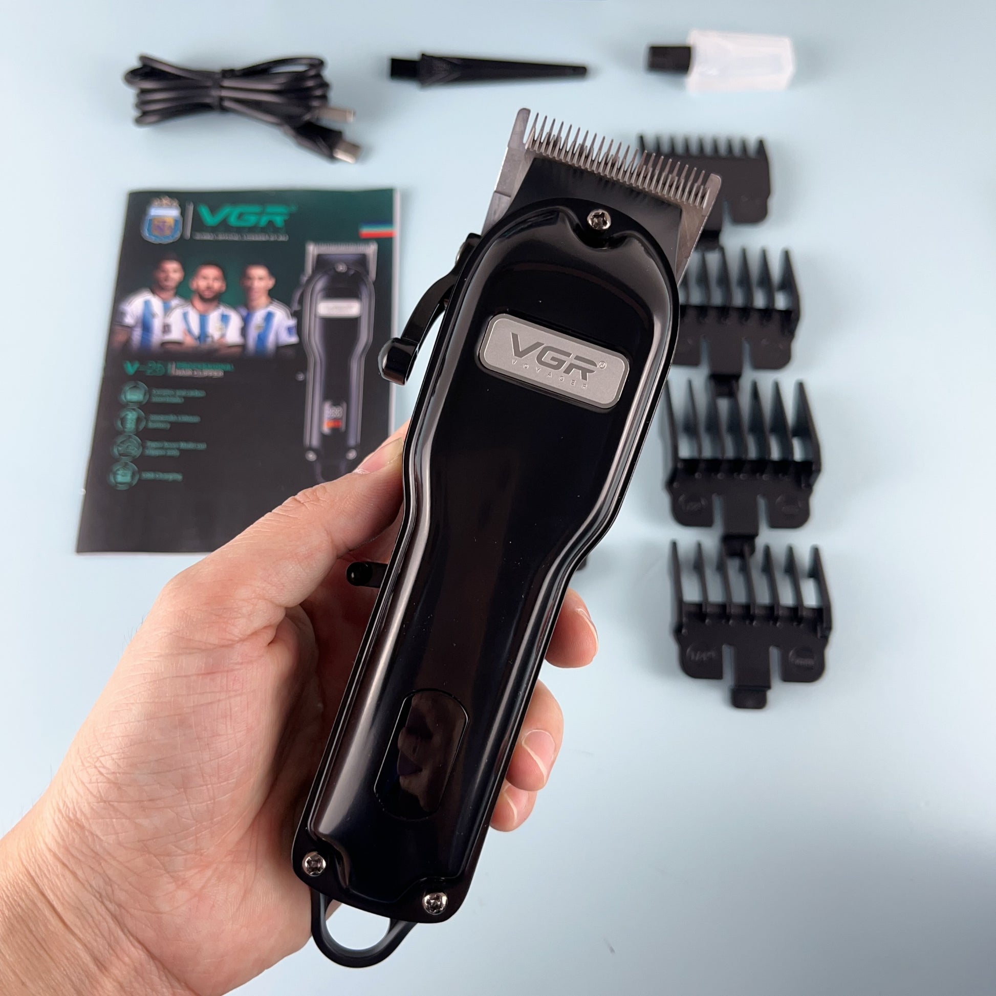 VGR V-251 Professional Hair Clipper – Corded & Cordless Trimmer with Stainless Steel Blades