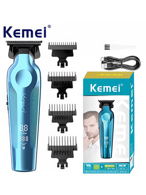 Kemei KM-264 Professional Hair Trimmer – Cordless, Multi-Functional Grooming Kit with Precision Blades and Attachments