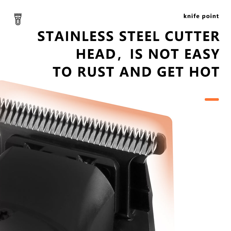 Kemei KM-1741 Professional Hair Clipper – USB Rechargeable, LCD Display, Adjustable Speeds, Stainless Steel Blades