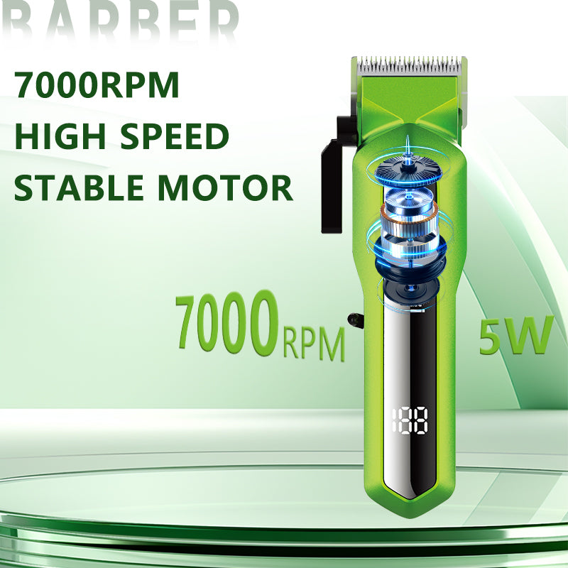 Kemei KM-1789 Professional Hair Clipper – Rechargeable Beard & Hair Trimmer with LED Display, Stainless Steel Blades
