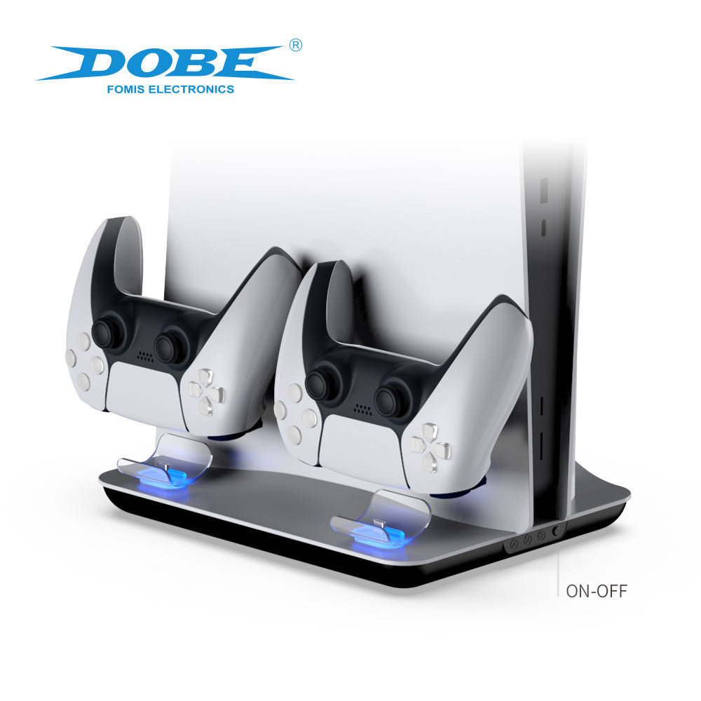 Cooling Fan & Dual Controller Charging Dock Station for PS5  DualSense Controller Console Game Accessories