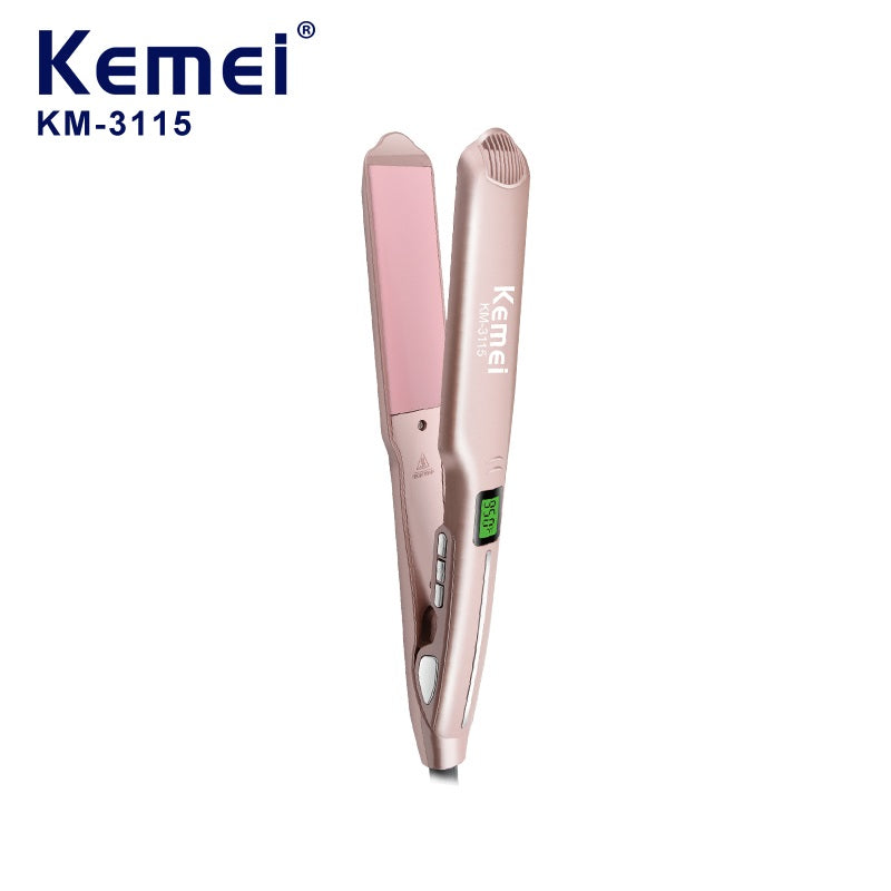 Kemei KM-3115 Titanium Hair Straightener – Dual Wet & Dry Styling, Fast Heating, LCD Display, 450°F–950°F – Custom Color