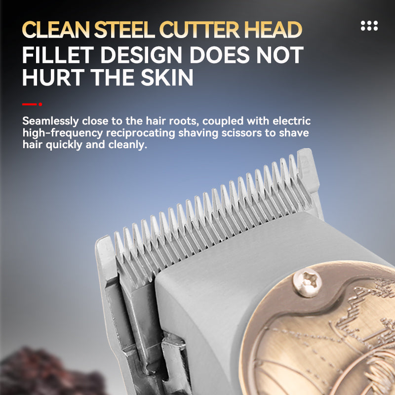 Kemei KM-2380 Professional Hair Trimmer for Men – Hypoallergenic Stainless Steel Blade, Digital Display, Ergonomic Design