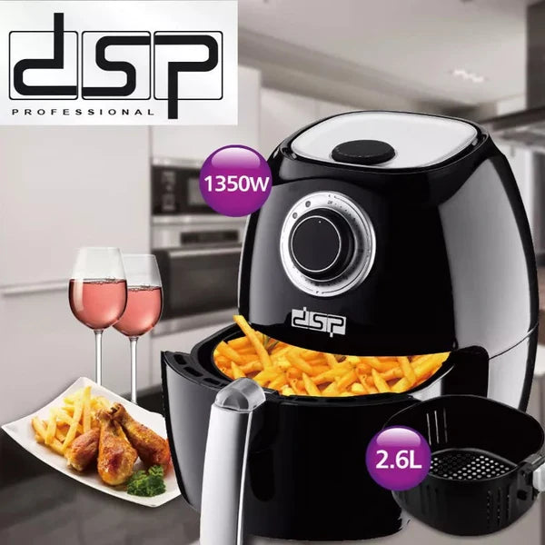 DSP KB2020 Health Air Fryer, 1350 W, 2.6 L - Black