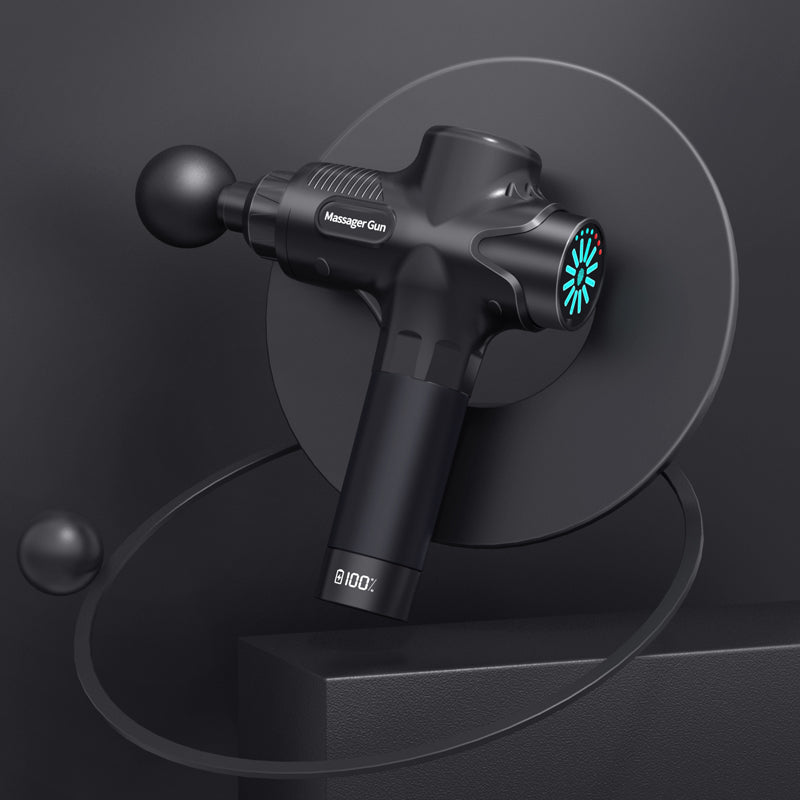 MDHL Professional Carbon Fiber Percussion Massage Gun – 12 Heads