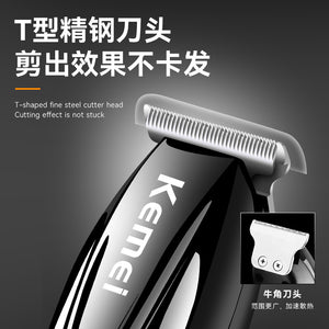 KeMei KM-225 Rechargeable Triple Blade Hair & Beard Trimmer – USB Electric Clipper for Men