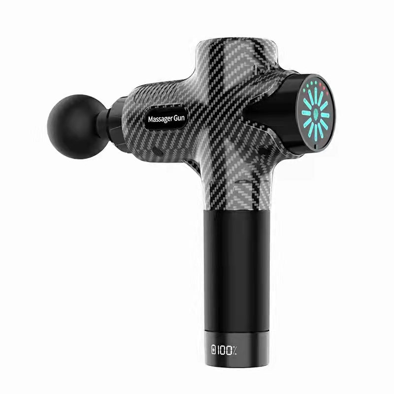 MDHL Professional Carbon Fiber Percussion Massage Gun – 12 Heads