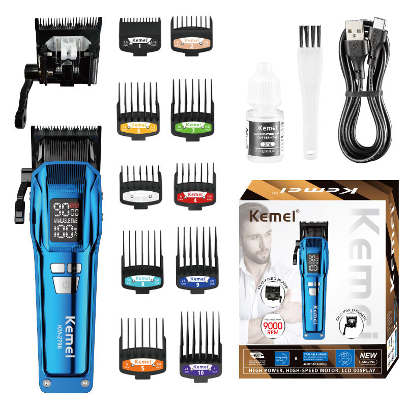 Kemei KM-2796 3-in-1 Men’s Grooming Kit – Precision Trimmer, Body Groomer & Foil Shaver