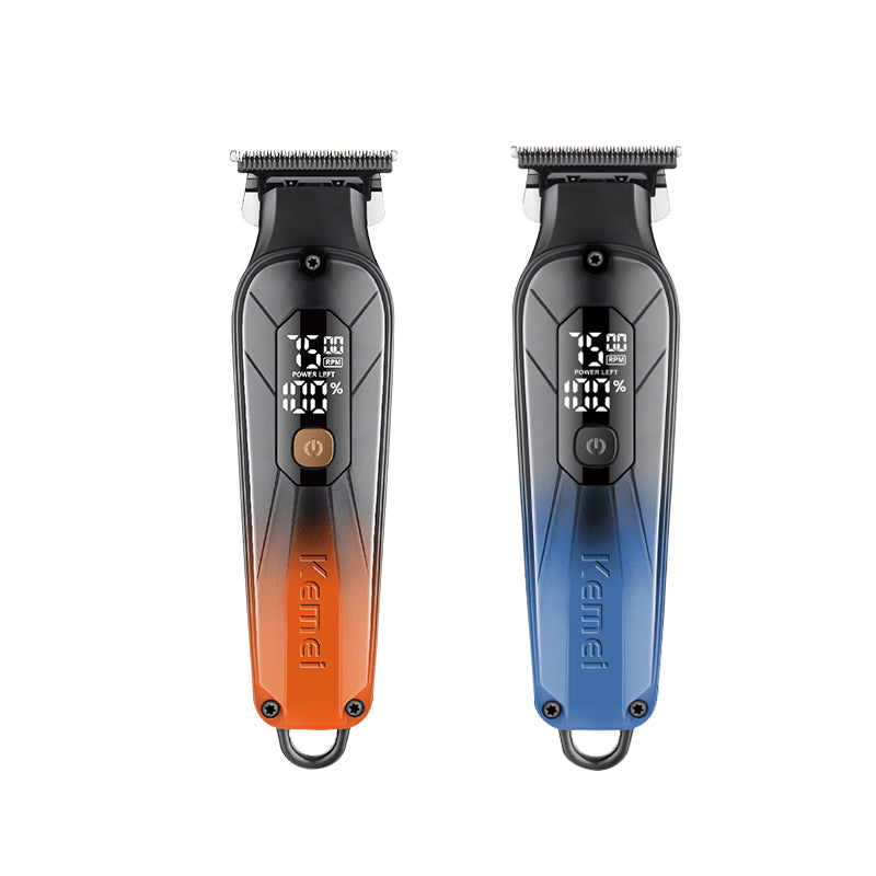 Kemei KM-1741 Professional Hair Clipper – USB Rechargeable, LCD Display, Adjustable Speeds, Stainless Steel Blades