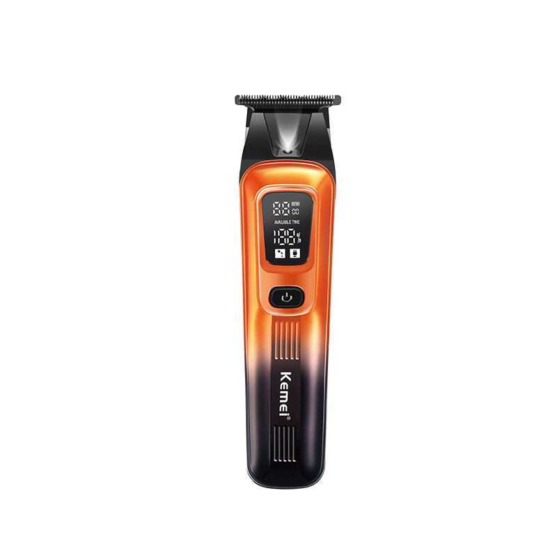 KEMEI KM-037 Professional Hair Clipper – Cordless, Stainless Steel Blade, LED Display, 1200mAh Battery