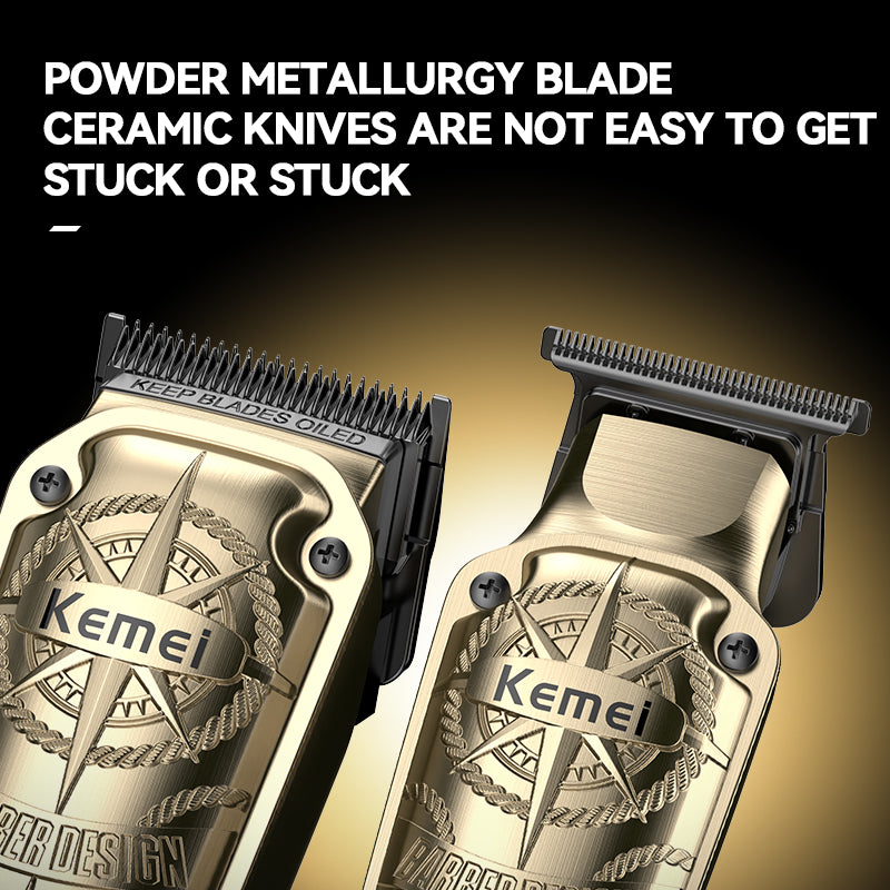 Kemei KM-8558 Professional Hair Clipper Trimmer Set – LCD Display, 7000–8500 RPM, Fast Charging, Adjustable Cutting Lengths