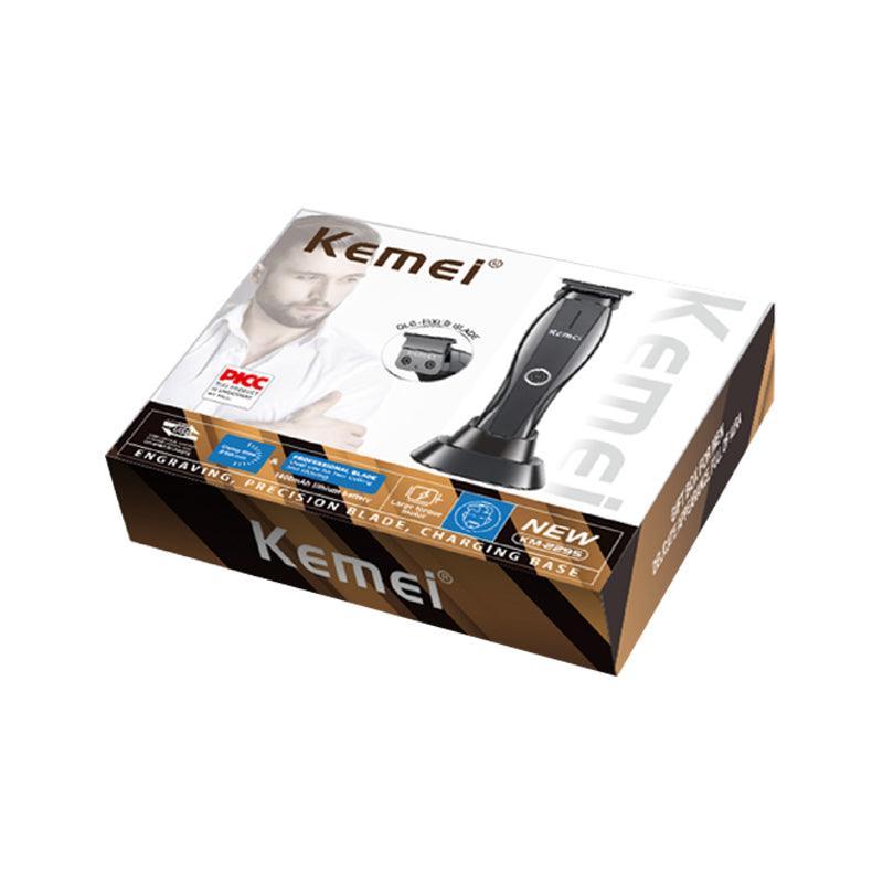 Kemei KM-2295 Professional Hair Trimmer – USB Rechargeable Electric Beard Clipper,