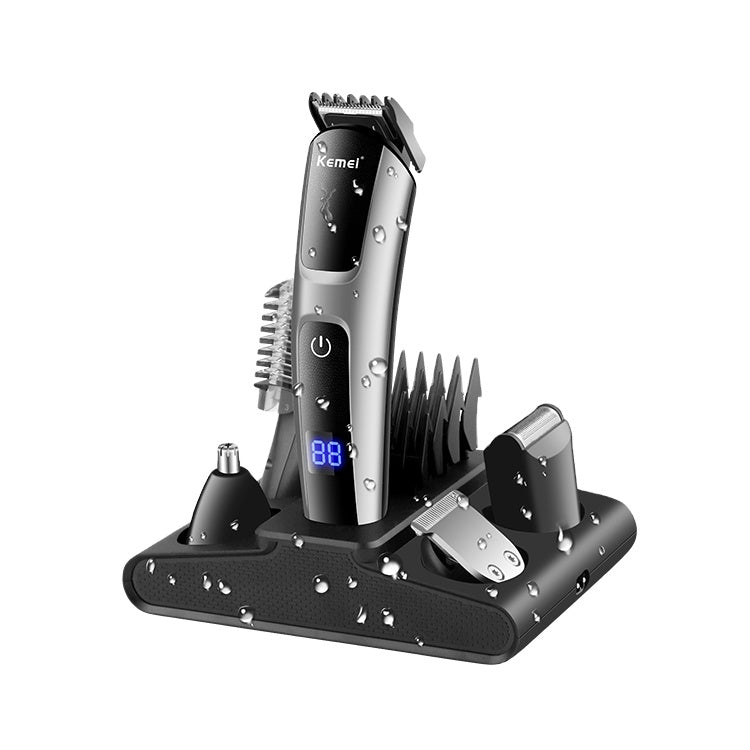 Kemei KM-675 5-in-1 Hair Clipper – Rechargeable Grooming Kit for Men, USB Charging