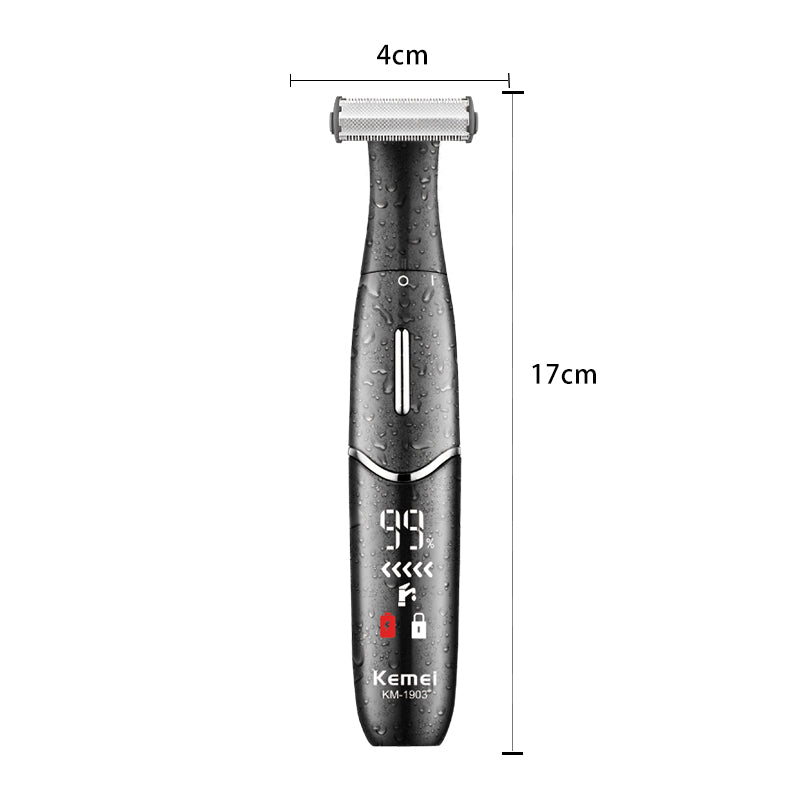 Generic KM-1903 Beard Trimmer – Wireless, Sharp Blades, Ergonomic Metal Design, Includes Cleaning Brush