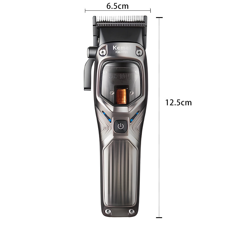Kemei KM-1726 Professional Hair Clipper – USB Rechargeable, LCD Display, Adjustable Speeds & Cutting Lengths