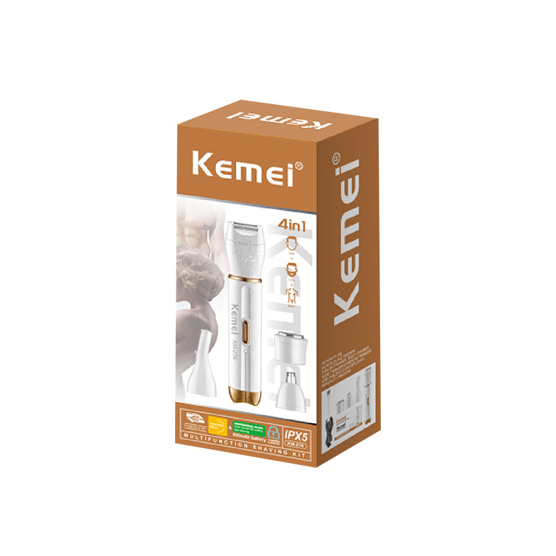 Kemei KM-276 Body Hair Removal - Waterproof IPX5 Rechargeable Nose & Ear Hair Remover